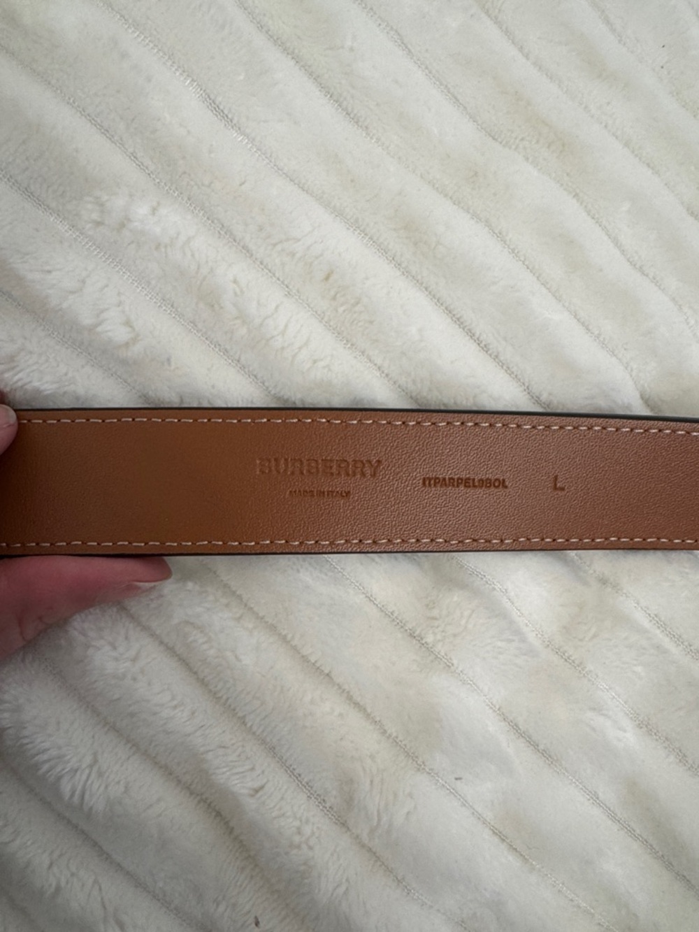Burberry Beige Black Nova Check Belt with Gold Buckle - BNWOT - Picture 2 of 8